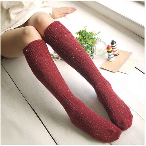 Autumn Winter Womens Socks Sexy Warm Thigh High Over The Knee Socks