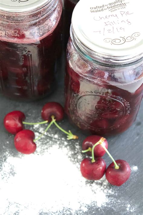 Traditional cherry pie filling: A canning recipe. Make with fresh cherries!
