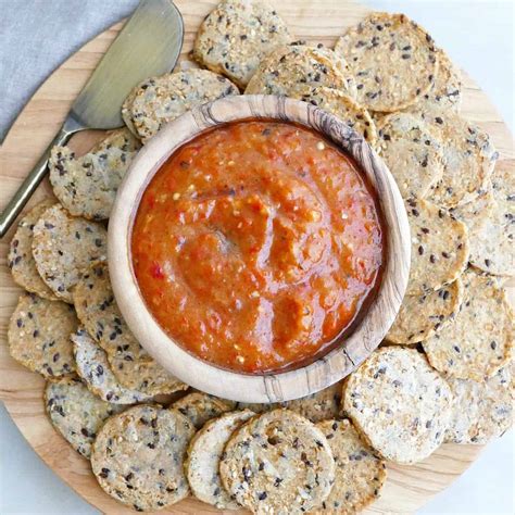 roasted eggplant red pepper dip it s a veg world after all®