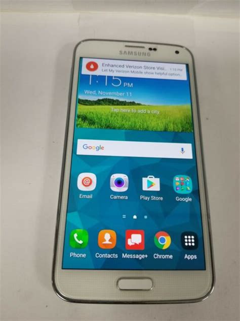 Samsung Galaxy S5 Sm G900v 16gb Shimmery White Verizon Smartphone