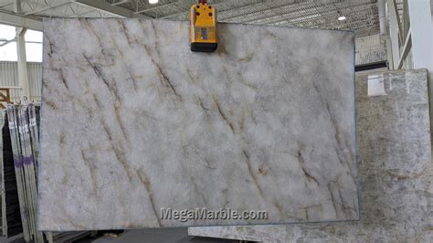 Cristallo White Quartzite Slabs High Quality Mega Marble