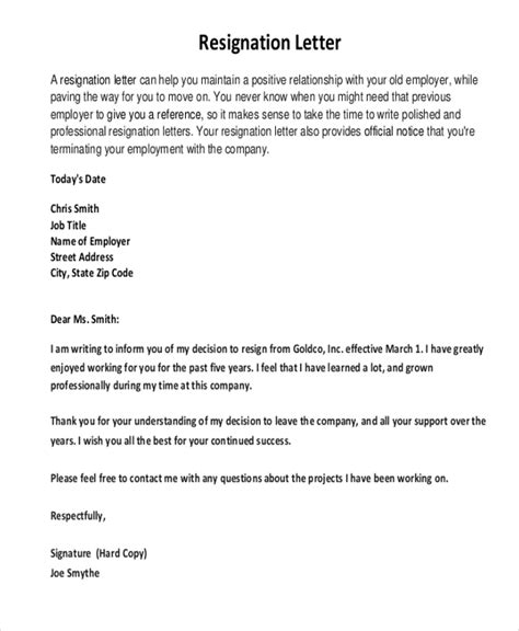In a nutshell, a professional job resignation letter is a formal letter or document that is developed by employees who plan to resign from their you can also browse and review different professional job resignation letter samples so you can get several strategies and tactics which you can incorporate. FREE 8+ Sample Resignation Letters in PDF | MS Word