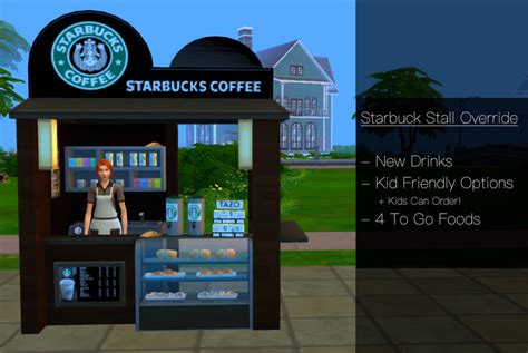 Mod The Sims Starbucks Food Stall Overhaul