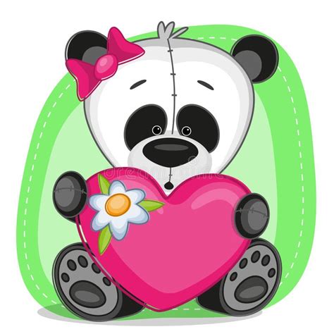 Panda Met Hart Vector Illustratie Illustration Of Draag 59369706