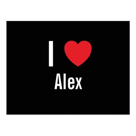 I Love Alex Postcard
