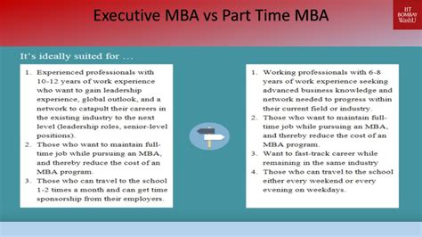 Ppt Executive Mba Vs Regular Mba Powerpoint Presentation Free