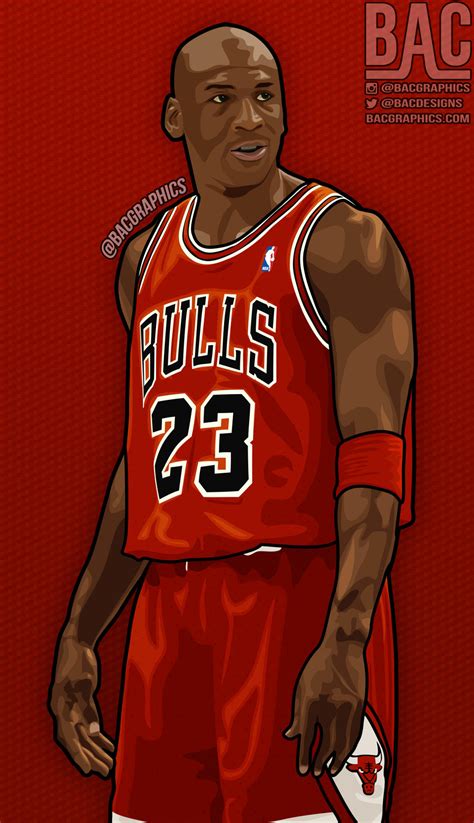 Michael Jordan Cartoon Illustration By Bacgraphics On Deviantart