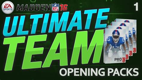 Madden 16 Ultimate Team 1 Pack Openings Youtube