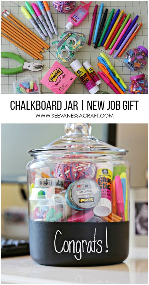 We quickly crowdsource ideas at scale. Craft: New Job Gift in a Chalkboard Jar - See Vanessa Craft
