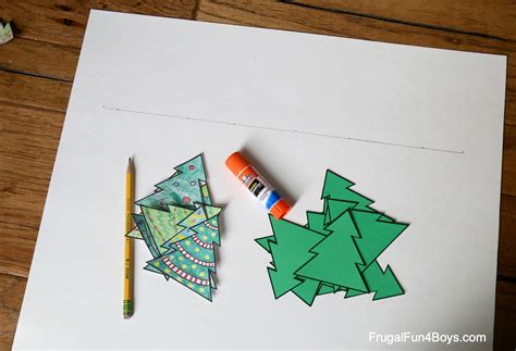 Collaborative Art With Christmas Tree Tessellations Frugal Fun For