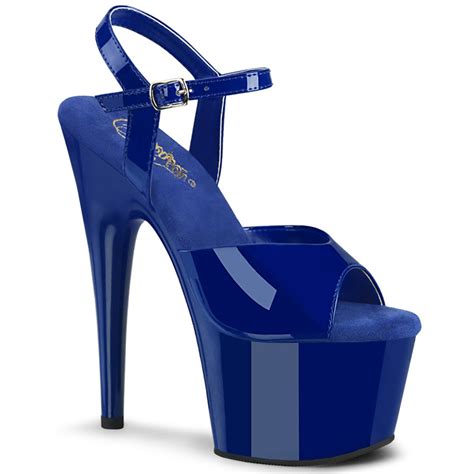 sky high shoes premium alternative footwear retailer uk pleaser adore 709 royal blue pat
