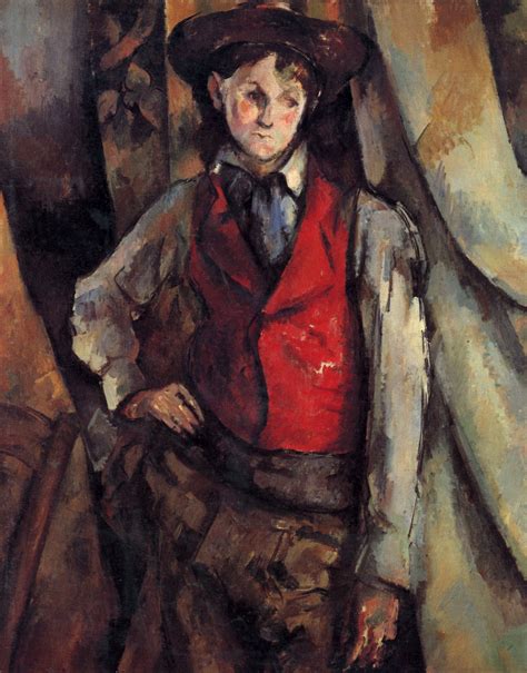 Großbild Paul Cézanne Knabe Mit Roter Weste