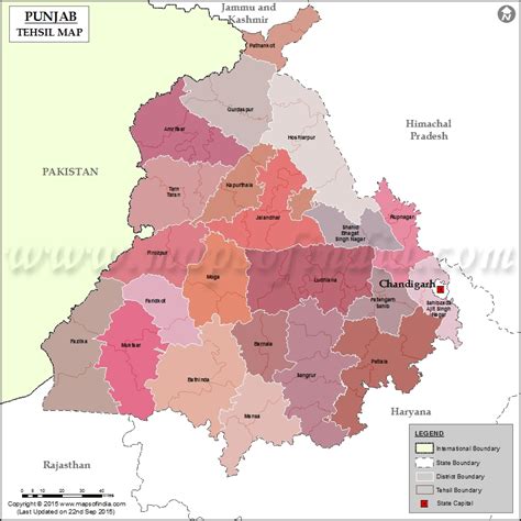Punjab Districts Map Districts Of Punjab 45 Off