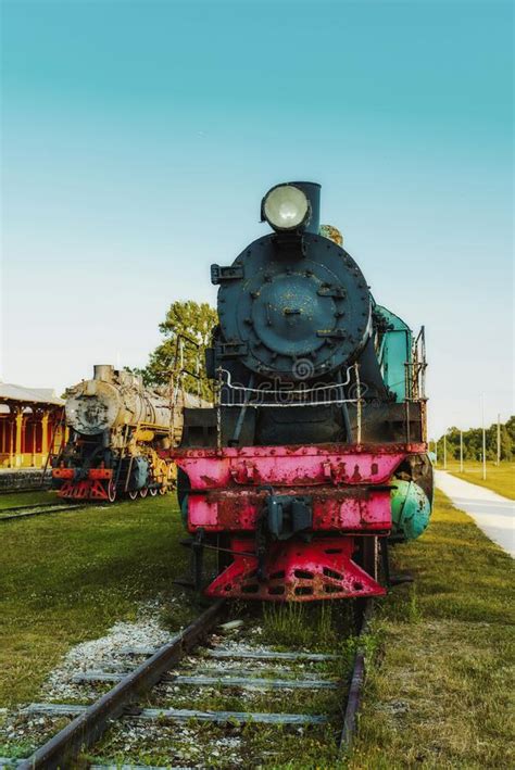 Rusty Steam Locomotive Stock Image Image Of Clouds Metal 263445