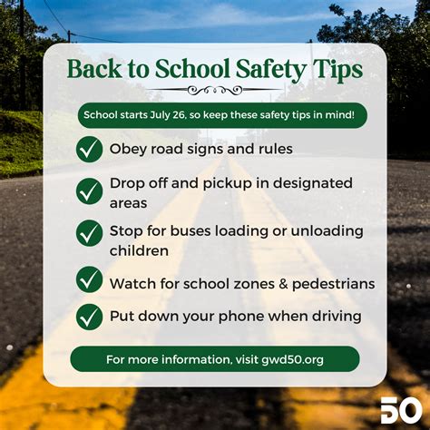Back To School Safety Tips Greenwood School District 50