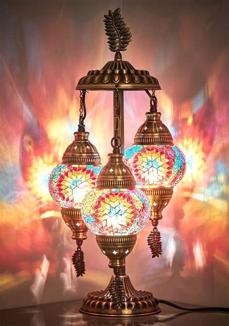 10 COLORS Stunning Turkish Moroccan Mosaic Lamp With 3 Etsy Australia