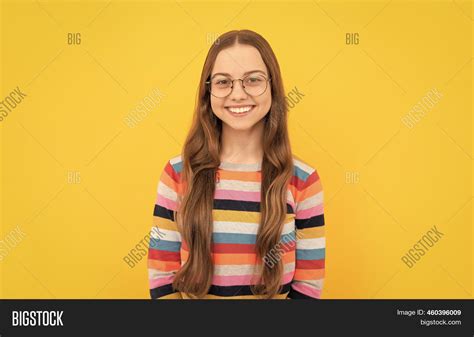 Happy Tween Girl Look Image And Photo Free Trial Bigstock