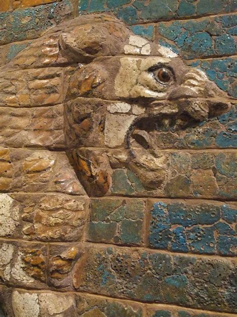 Striding Lion From The Processional Way Of Babylon Neo Babylonian