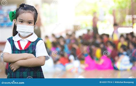 Healthcare Girl Wearing A Protective Mask Stock Photo Image Of