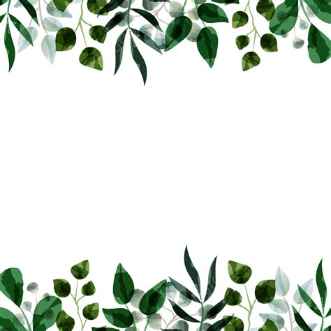 Creative Green Leaves Leaf Border Frame Isolated Transparent Background