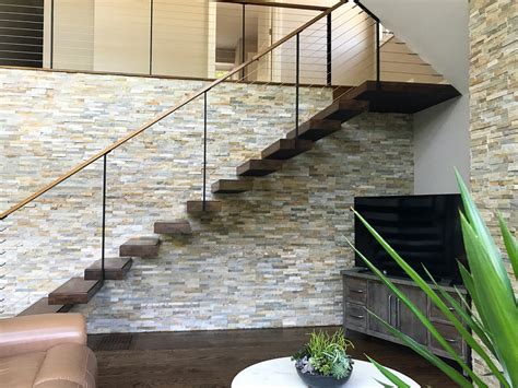 Cantilevered Stairs with Cable Railing - Shelton, CT | Keuka Studios