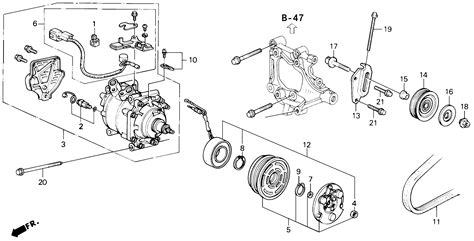 Honda Civic Hatchback Bolt, flange (8x100). Compressor, sanden, si