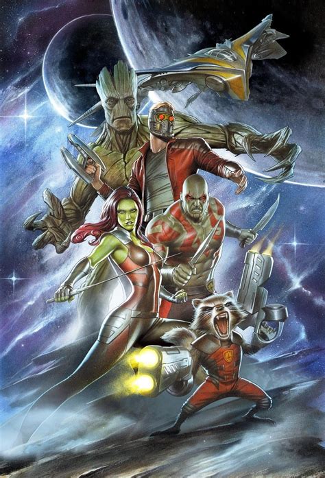 Guardians Of The Galaxy Adi Granov Signed Marvel Giclee On Etsy In