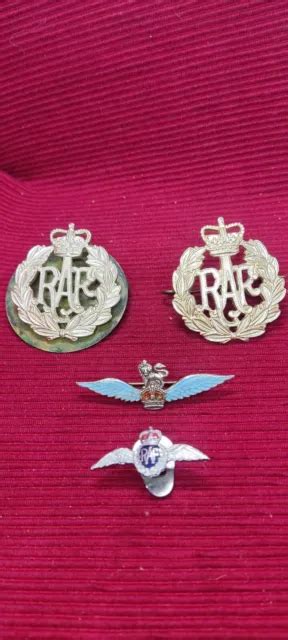 A Collection Of Mainly Raf Wwii Cloth Badges Including Pilot Wings My