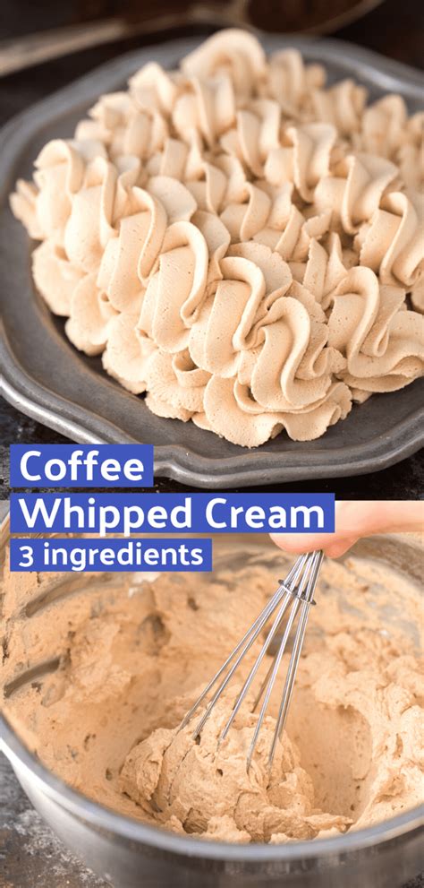 Coffee Whipped Cream 3 Ingredients So Good On Cake Hot Cocoa Fruit