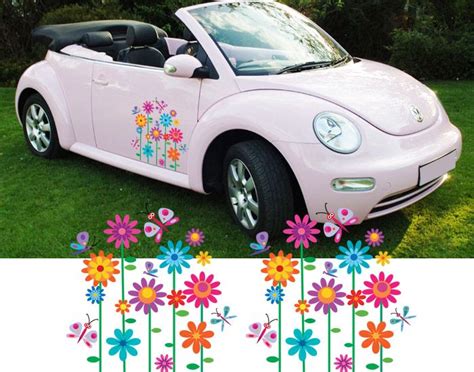 Girly Car Flower Graphics Stickers Vinyl Decals 3 In Vehicle Parts