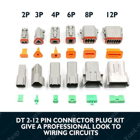 Deutsch Dt Pcs Connector Plug Kit With Genuine Deutsch Crimp Tool