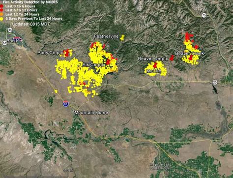 Map Of Current Fires In Idaho Draw A Topographic Map