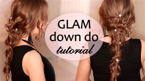 Weddingpromparty Hairstyle With Curls For Long Hair Tutorial Youtube