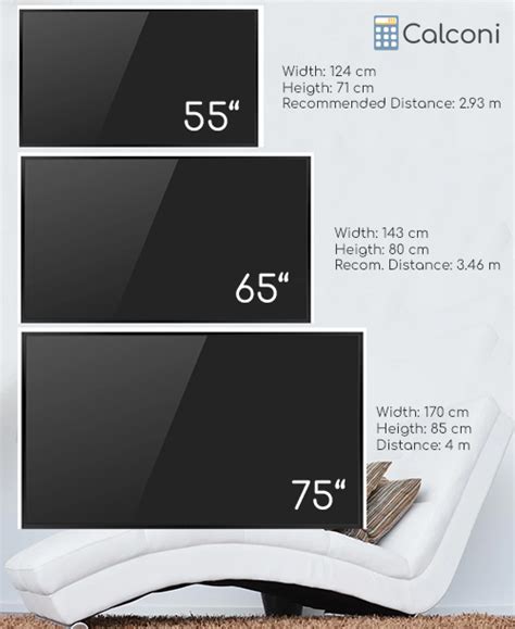 Tv 75 Inches In Cm And Dimensions