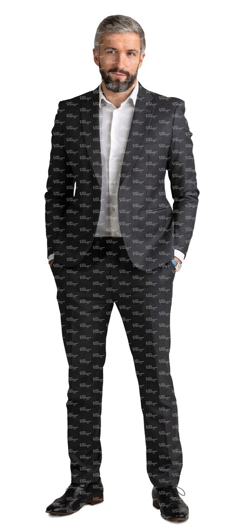 man in a suit standing hands in his pocket - VIShopper