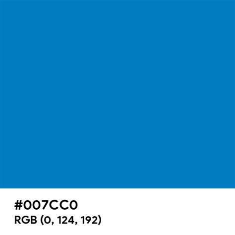 Alienware Blue Color Hex Code Is 007cc0