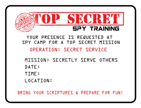 Secret Service Mission Ideas For Activity Days Activity Day Girls
