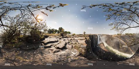 360° view of victoria falls from livingstone island in zambia alamy