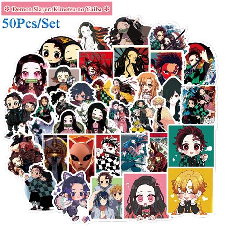 Demon Slayer Kimetsu No Yaiba Series 01 Anime Stickers 50pcsset