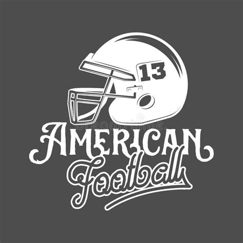 American Football Logo Labels Stock Vector Illustration Of Logo