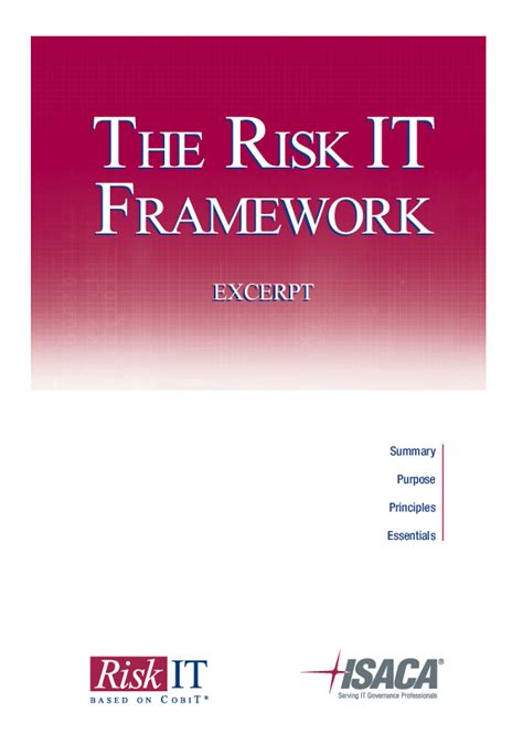 (PDF) The Risk iT FRamewoRk exceRpT The Risk iT FRamewoRk ...