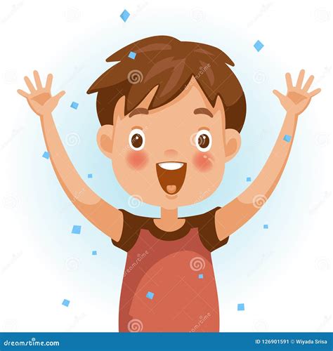 Excitement Boy Stock Illustration Illustration Of Kids 126901591