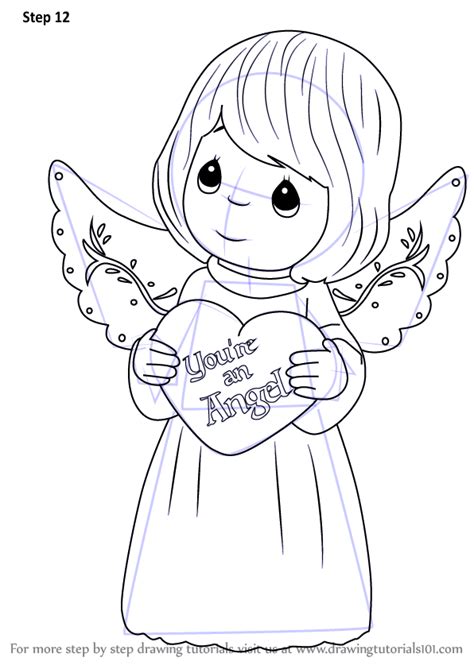 The beauty of this drawing is in its simplicity. Learn How to Draw You're An Angel from Precious Moments ...
