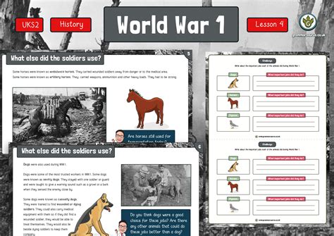 Ks2 History World War 1 Lesson 4 Grammarsaurus