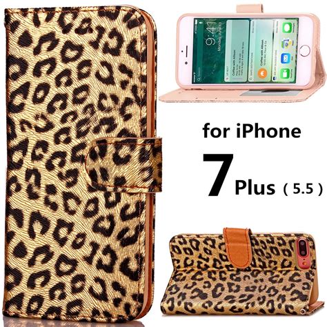 55 Inch Sexy Leopard Print Wallet For Apple Iphone 7 Plus Case Covers