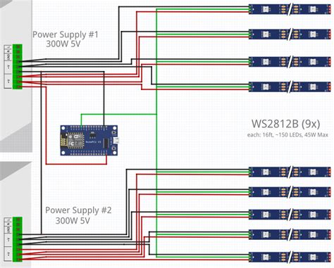 Wiring Ws2815 12v Strips And Esp8266 Wled