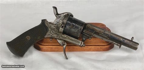 Antique Belgian Pinfire Revolver Mm Belgium