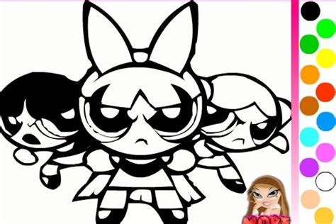 Animate the pixel picture by coloring it in full! Powerpuff Girls Coloring Game - Powerpuff Girls games ...