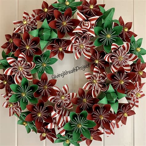 Christmas Origami Wreath Christmas Ornament Crafts Christmas Origami