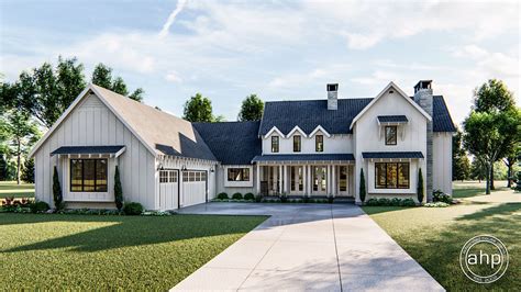 15 Story Modern Farmhouse Plan With Cathedral Ceilings And 4 Bedrooms